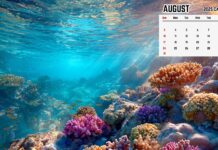 August 2025 Calendar Desktop Summer Wallpaper (1).