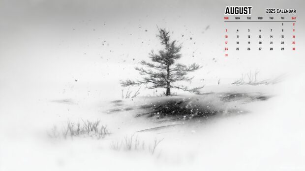 August 2025 Calendar HD Wallpaper (1).
