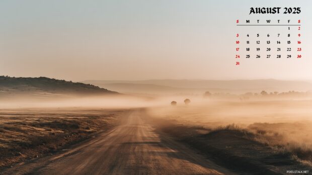 August 2025 Calendar HD Wallpaper (4).