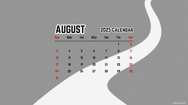 August 2025 Calendar HD Wallpaper (5).