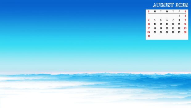 August 2025 Calendar Sea Desktop Background (1).