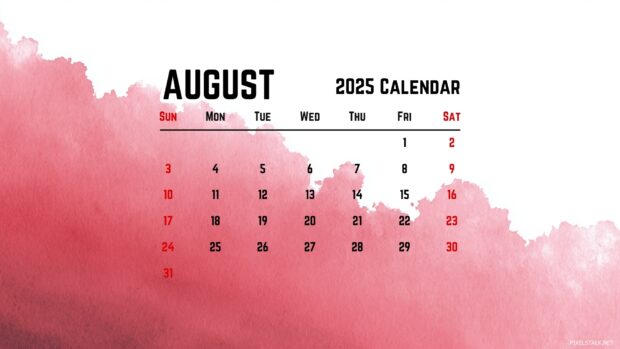 August 2025 Calendar Wallpaper HD (10).