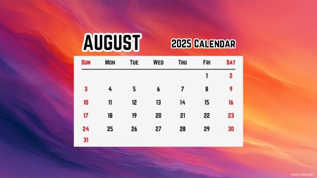 August 2025 Calendar Wallpaper HD for Desktop (8).