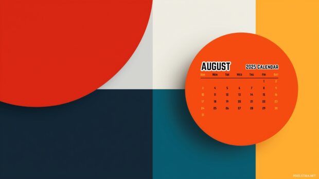 August 2025 Calendar Wallpaper HD free download (1).