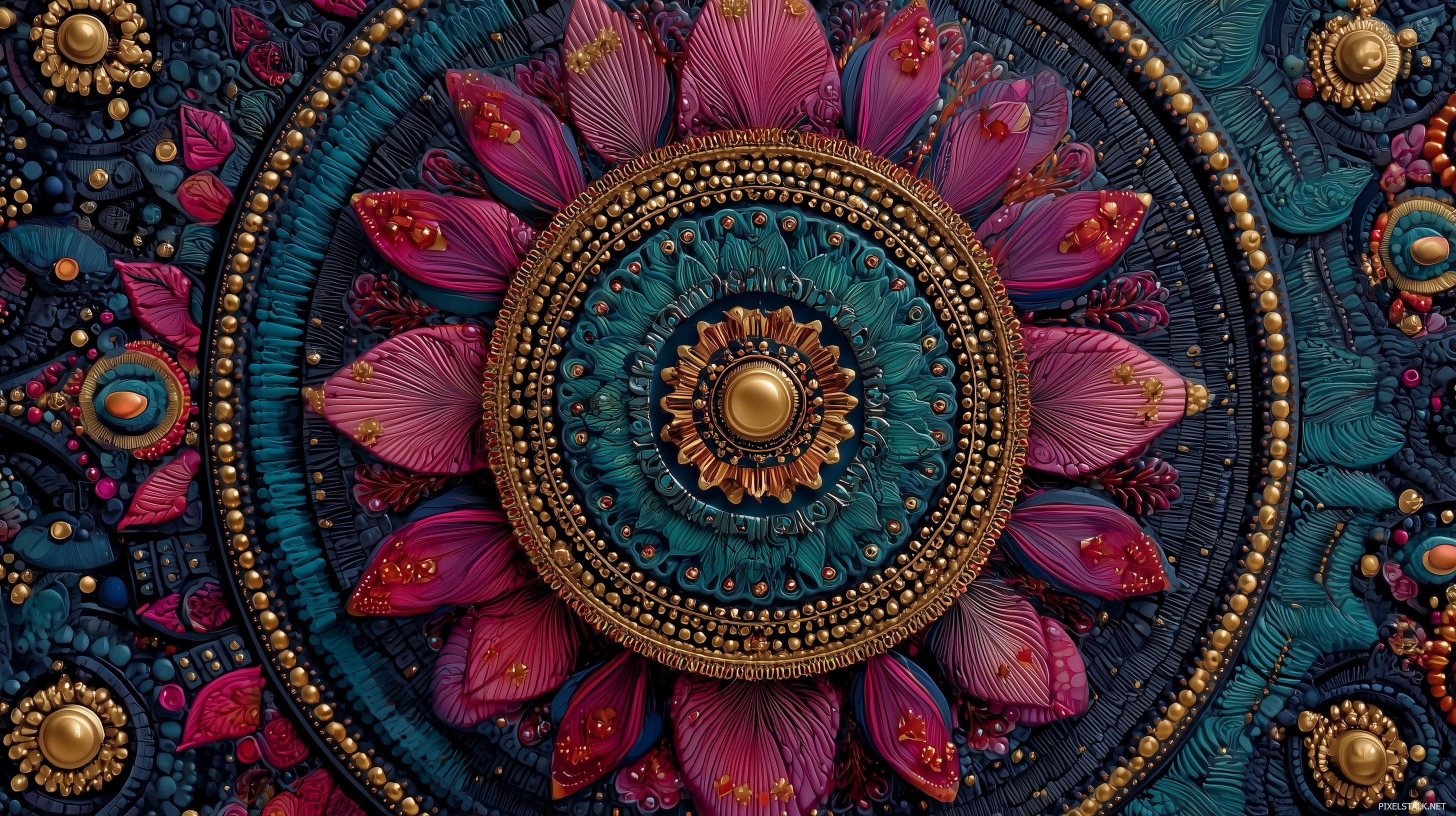 Awesome laptop wallpapers with an intricate mandala pattern in v.