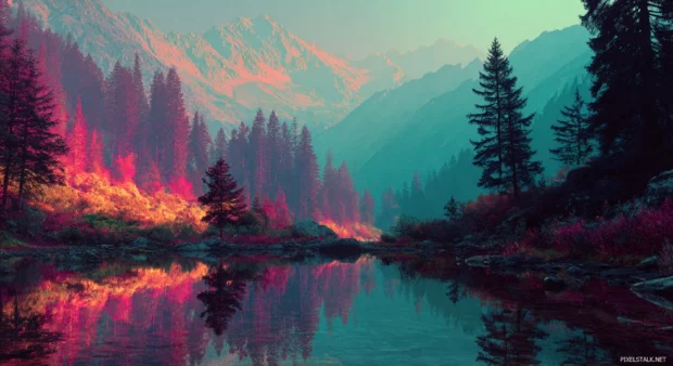 Beautiful landscapes and vibrant colors combined in an HD wallpaper for desktop, perfect for adding a touch of nature to your workspace.