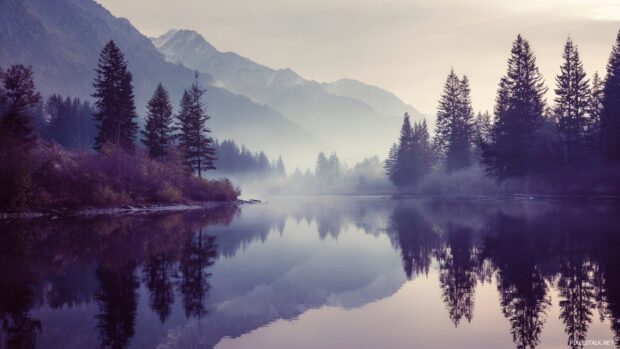 Blank wallpaper images that focus on serene natural landscapes, promoting tranquility on your desktop  .