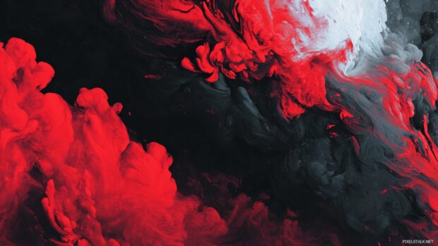 Captivating red and black background aesthetic focused on modern art.