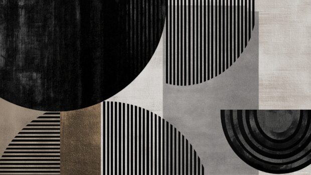 Chic black patterns, Modern black design featuring geometric shapes and clean lines, suitable for contemporary décor.