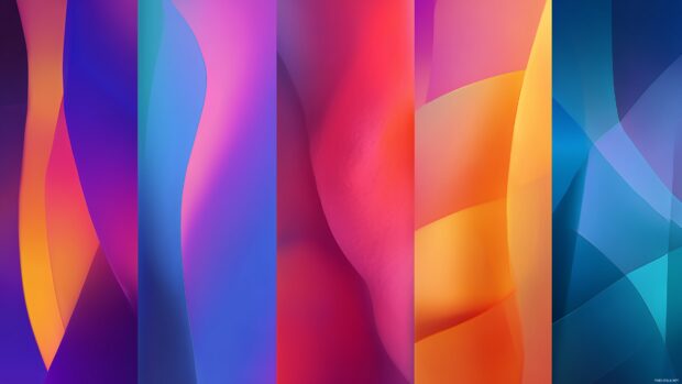 Colorful abstract wallpapers, Luminous gradients and geometric shapes intertwining to create a mesmerizing visual experience.