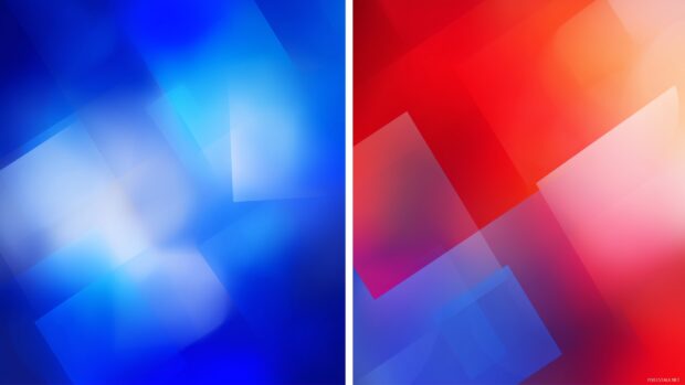 Colorful blue and red backgrounds, An explosion of colors with overlapping and transparent blue and red shapes creating a lively effect.