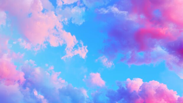 Colorful desktop sky backgrounds with vibrant hues of blue and pink.