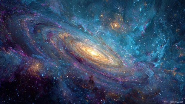 Colorful starry night wallpapers hd filled with swirling galaxies and bright constellations.