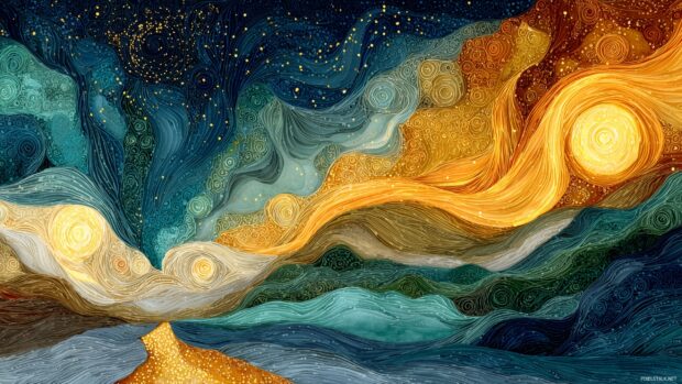 Creative backgrounds with swirling patterns reminiscent of cosmic events.