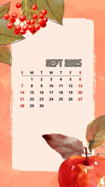 Cute September 2025 Calendar Wallpapers for Phone (1).