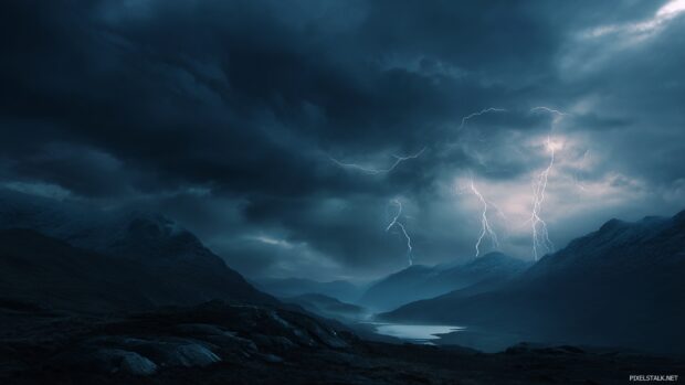 Dynamic Dark Lightning Wallpapers HD for a moody atmosphere.