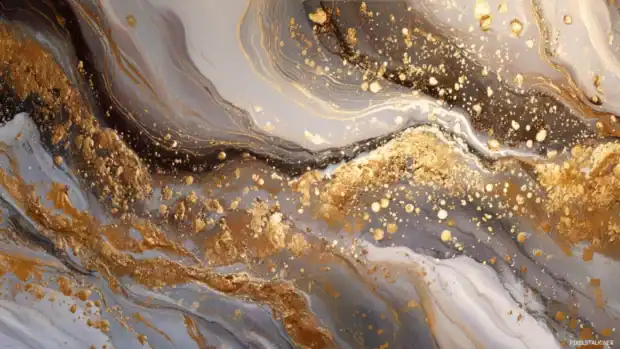 Dynamic Moving energy captured with swirling lines, bold textures, and radiant golden highlights.