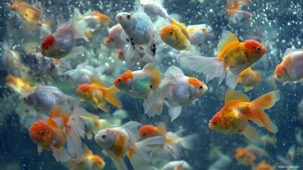Dynamic movement of fish in an aquarium fish tank wallpapers hd.