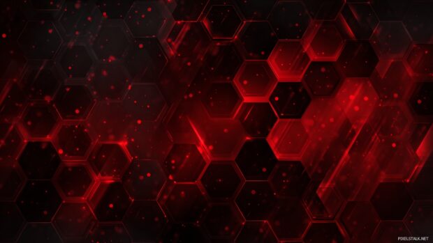 Dynamic red and black background suitable for gaming setups.