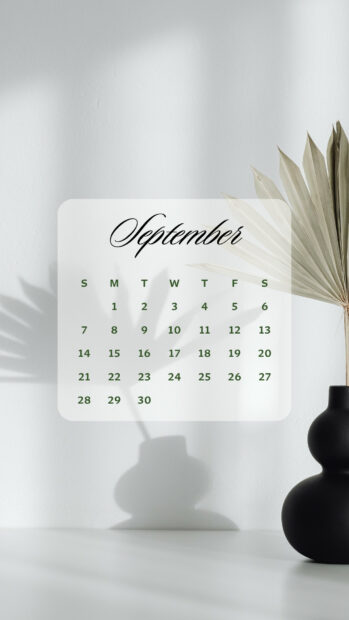 Elegant September 2025 Calendar Wallpapers for Mobile Devices (2).