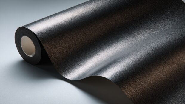 Elegant black blank wallpaper with a subtle shine, perfect for a luxurious touch to any workstation  .