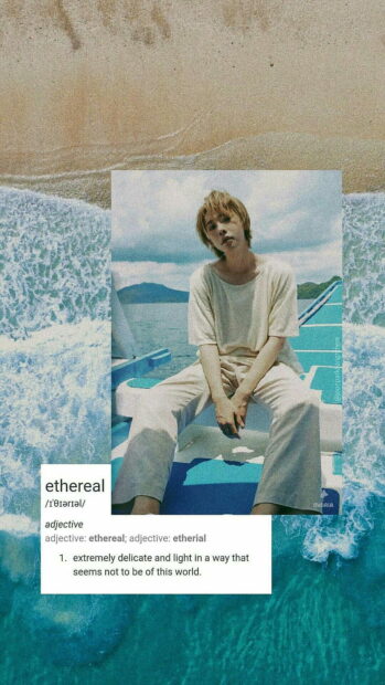 Ethereal Beach Vibes Aesthetic Jinu Wallpaper.