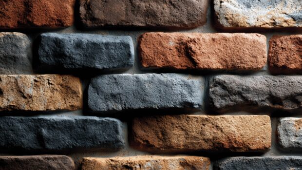 Eye catching 3d brick wallpapers with a blend of color and texture.