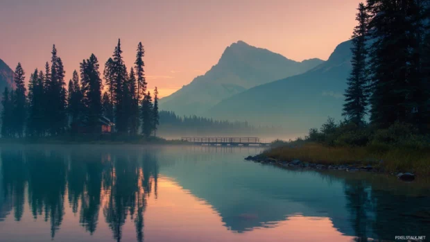 Find tranquility with free HD wallpaper downloads featuring serene landscapes and calming color palettes, bringing peace to your workspace.