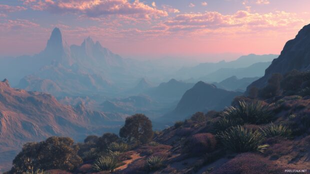 Free 3D backgrounds ideal for gamers, showcasing futuristic landscapes.