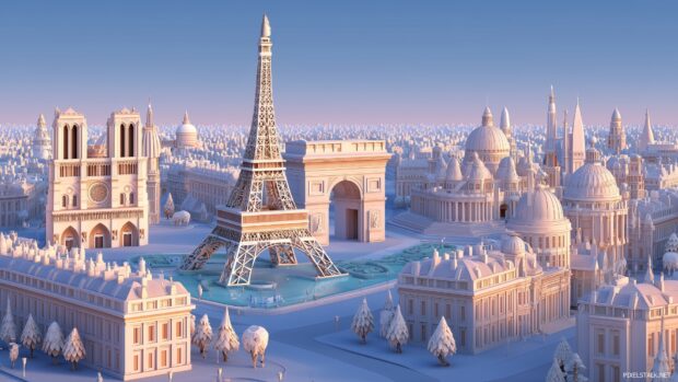 Free 3D desktop wallpapers showcasing iconic landmarks and cityscapes.