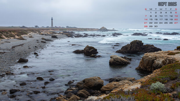 Free September 2025 Desktop Calendar Backgrounds with Ocean (1).