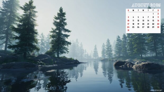 Free download August 2025 Calendar Desktop Background (2).