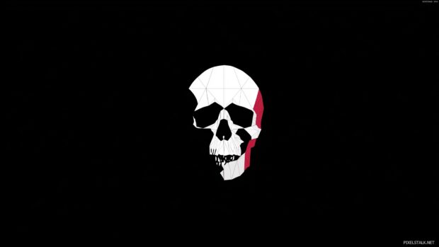 Free download skull wallpapers for PC showcasing a minimalist and clean design.