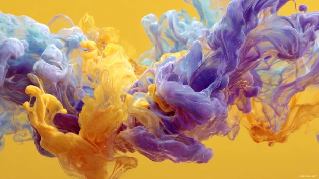 Full hd animated wallpaper illustrating ink swirling in water forming abstract patterns.