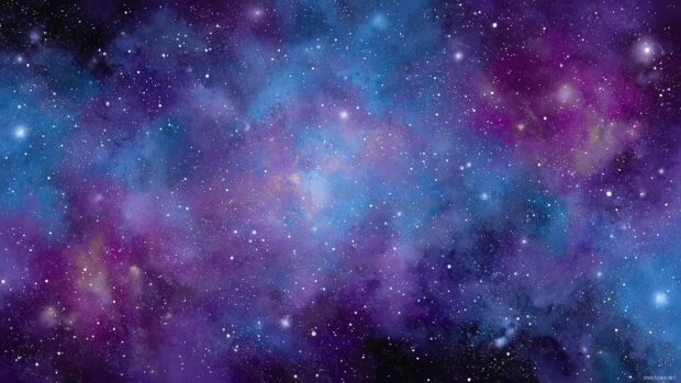 Galaxy backgrounds, A vibrant cosmic scene with an intricate galaxy blending shades of purple, blue, and pink, surrounded by stardust.