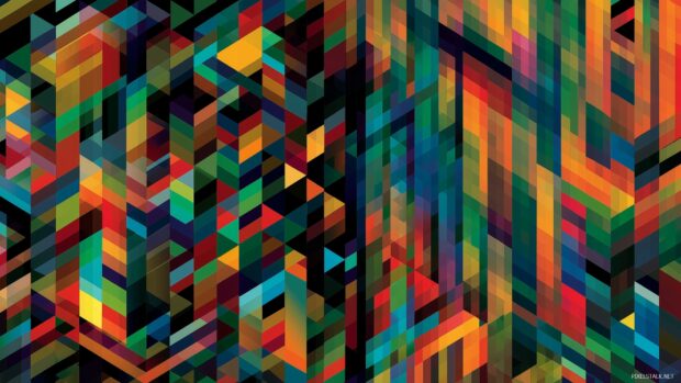 Geometric optical illusion backgrounds, Intricate geometric designs filled with rich colors that create depth and movement.