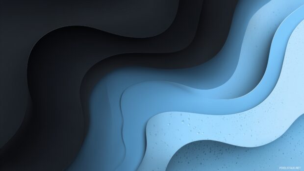 HD aesthetic black and blue backgrounds with a calming ocean wave design.