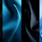 HD aesthetic black and blue backgrounds featuring a minimalist a