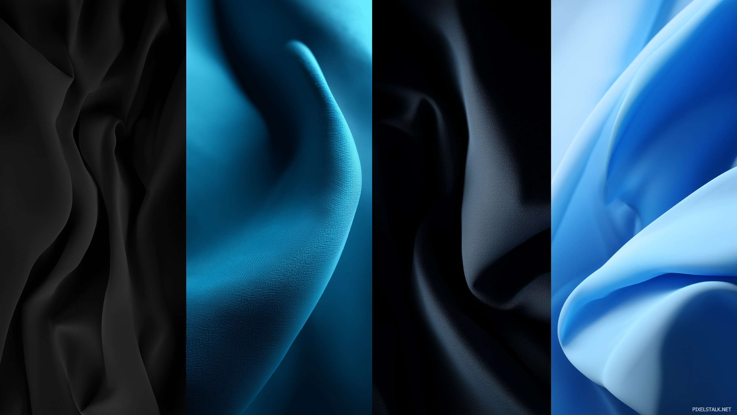 HD aesthetic black and blue backgrounds featuring a minimalist a.