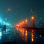 HD aesthetic black and blue backgrounds that evoke night city vi
