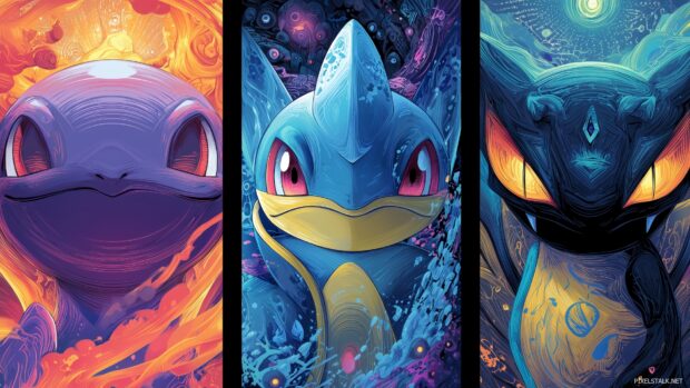 High definition Pokémon wallpapers featuring vibrant colors and detailed characters.