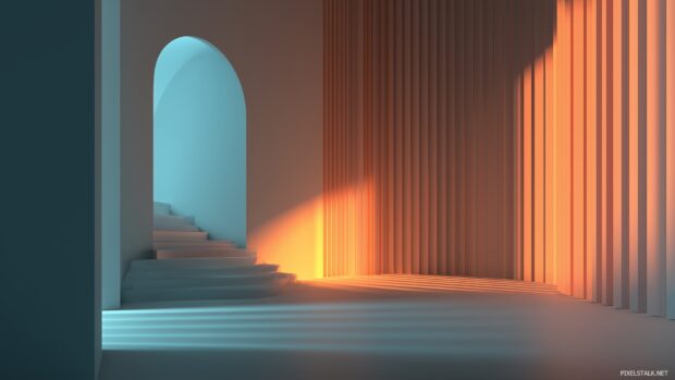 High quality cool 3D backgrounds featuring dynamic lighting and shadows.