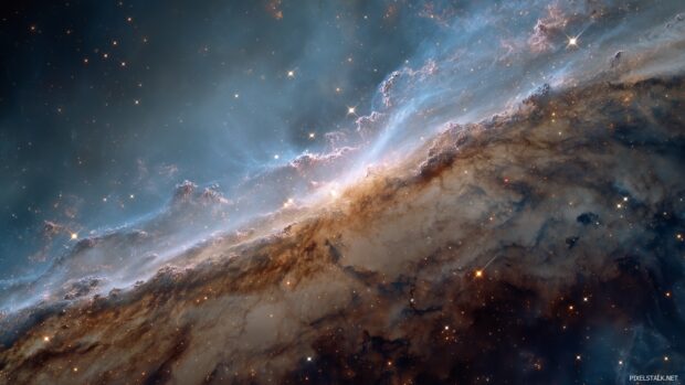 High resolution Hubble telescope wallpapers hd revealing the intricate patterns in cosmic dust clouds.