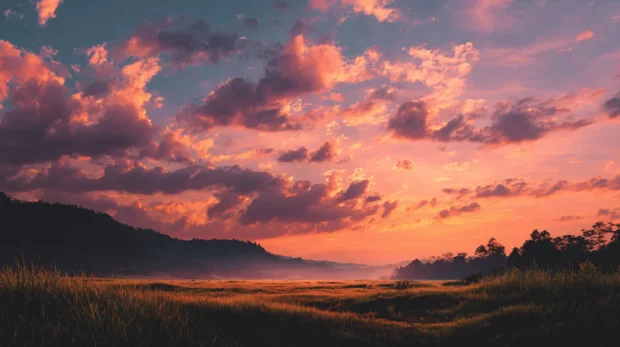 High resolution cool nature background images capturing vibrant sunsets over picturesque landscapes, great for enhancing your desktop experience.