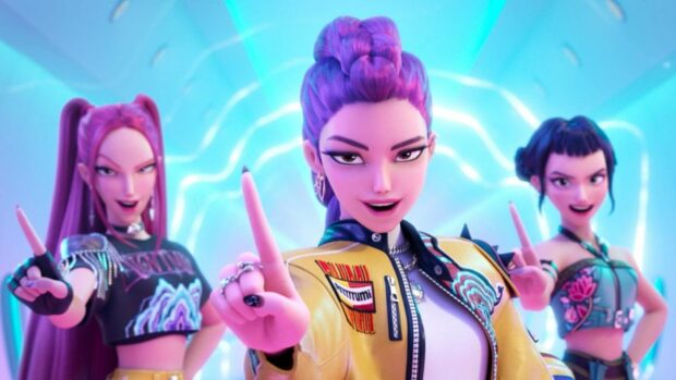 Huntrix Command the Stage in Neon Light.