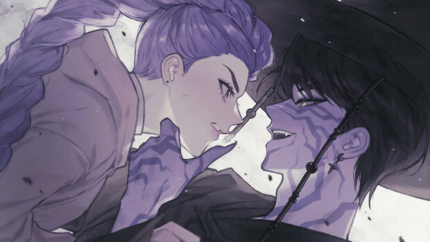 Intense Standoff Between Two Characters Jinu Wallpaper.