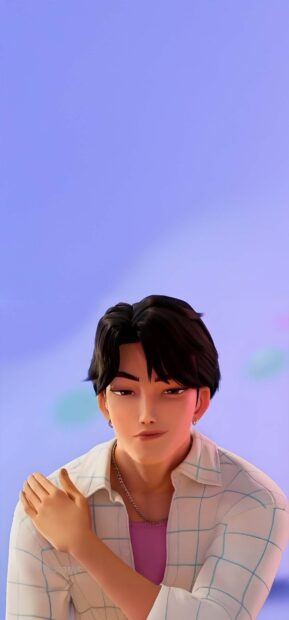 Jinu Animated Style Pastel Background Wallpaper.