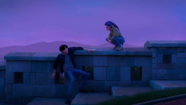 Jinu Wallpaper Evening Adventure Scene with Two Characters.