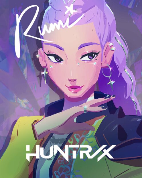 KPop Demon Hunter Rumi Stylish Animated Art.