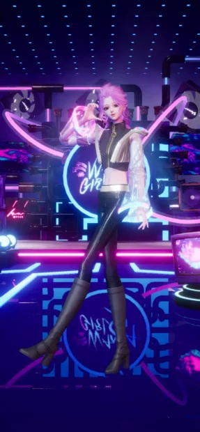 KPop Demon Hunter in Vibrant Stage Performance.